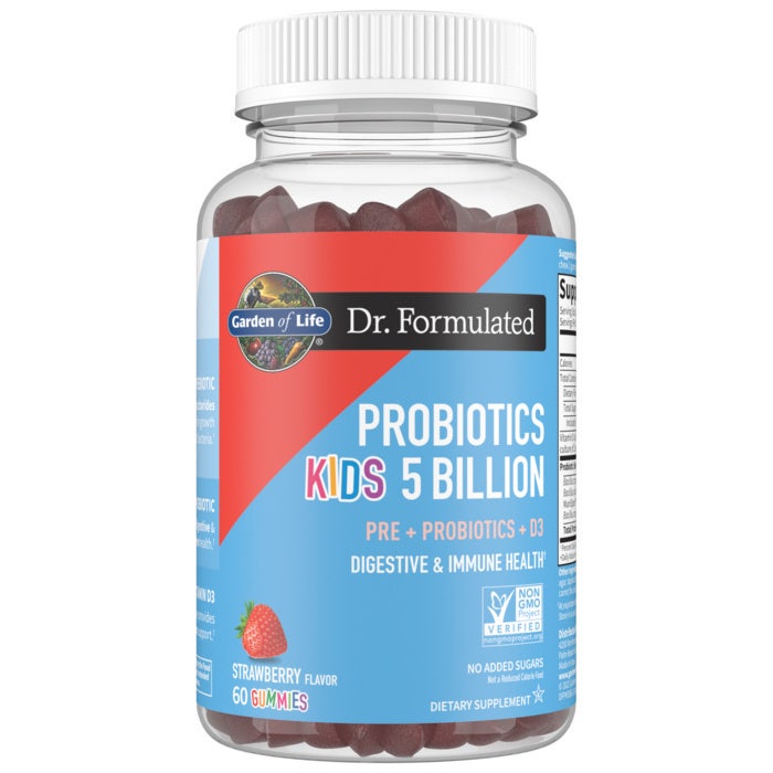 Garden of Life - Dr. Formulated Probiotics Kids, Jordgubb 5 Miljarder, 60 gummibjörnar - Bild 2