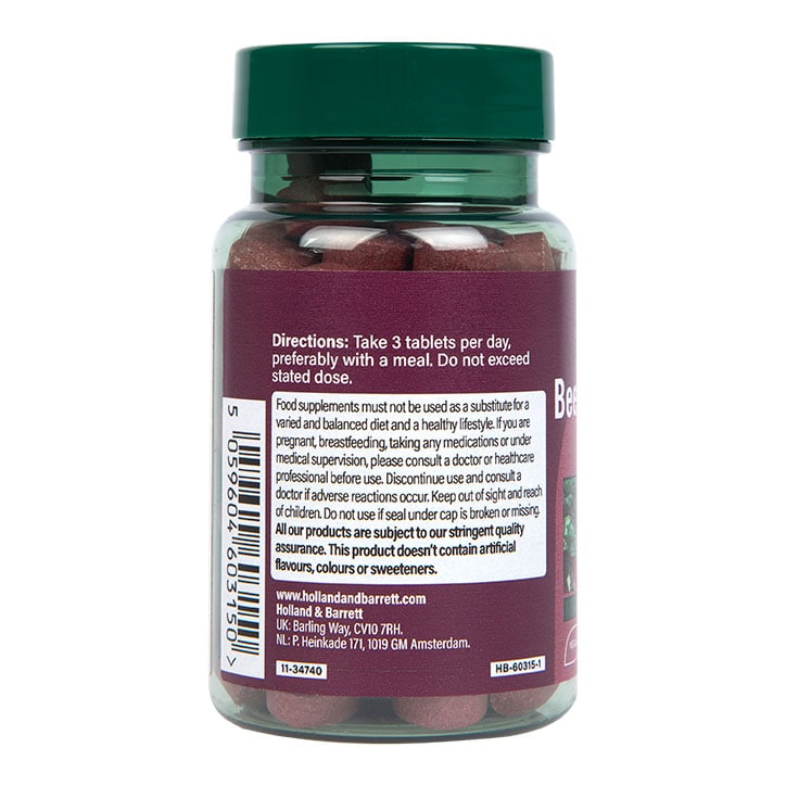 Holland & Barrett - Rödbetsextrakt, 945 mg - 90 tabletter - Bild 2