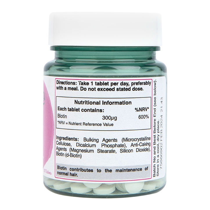 Holland & Barrett - Biotin, 300 mcg, 120 tabletter - Bild 3