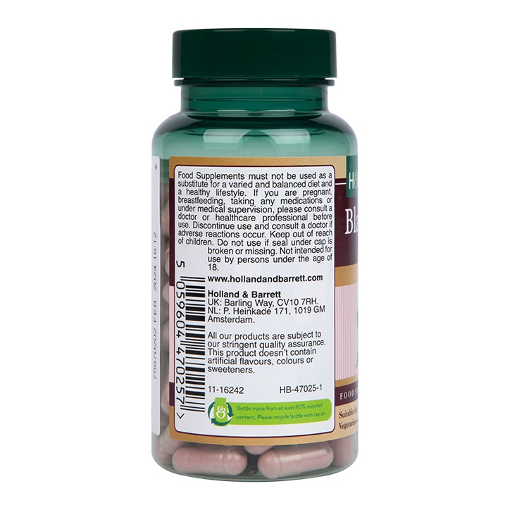 Holland & Barrett - Svartkörsbärsextrakt, 1500 mg - 120 vegetabiliska kapslar - Bild 2