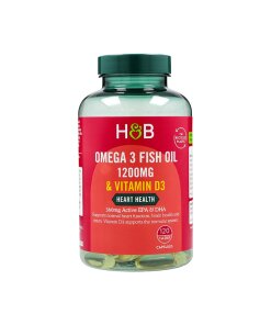 Holland & BarrettOmega 3 Fish Oil + D3 1200mg 120 Capsules(184)Heart HealthEveryday Health