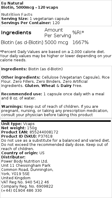 5000 mcg - 120 kapsler