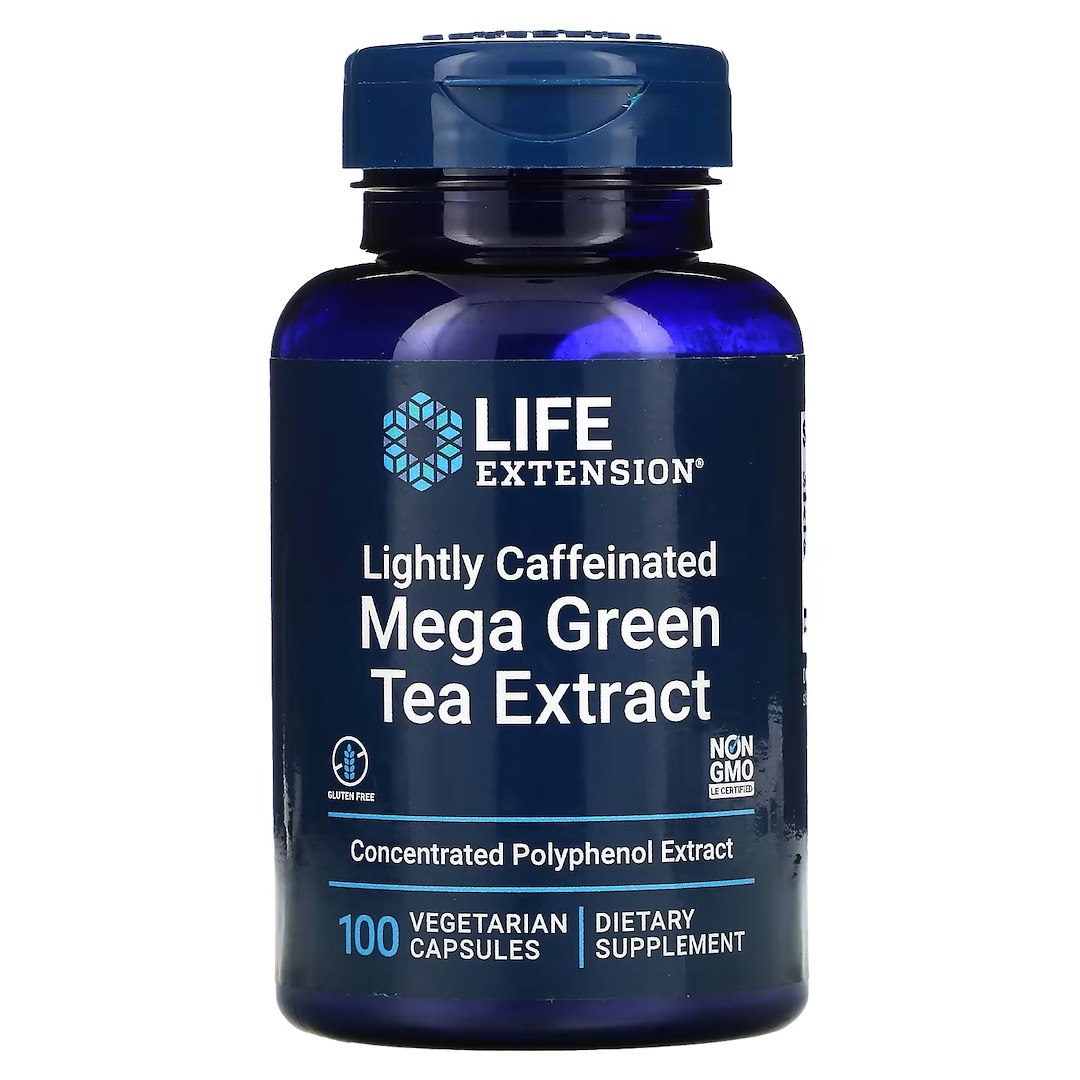 Lightly Caffeinated Mega Green Tea Extract - 100 vcaps