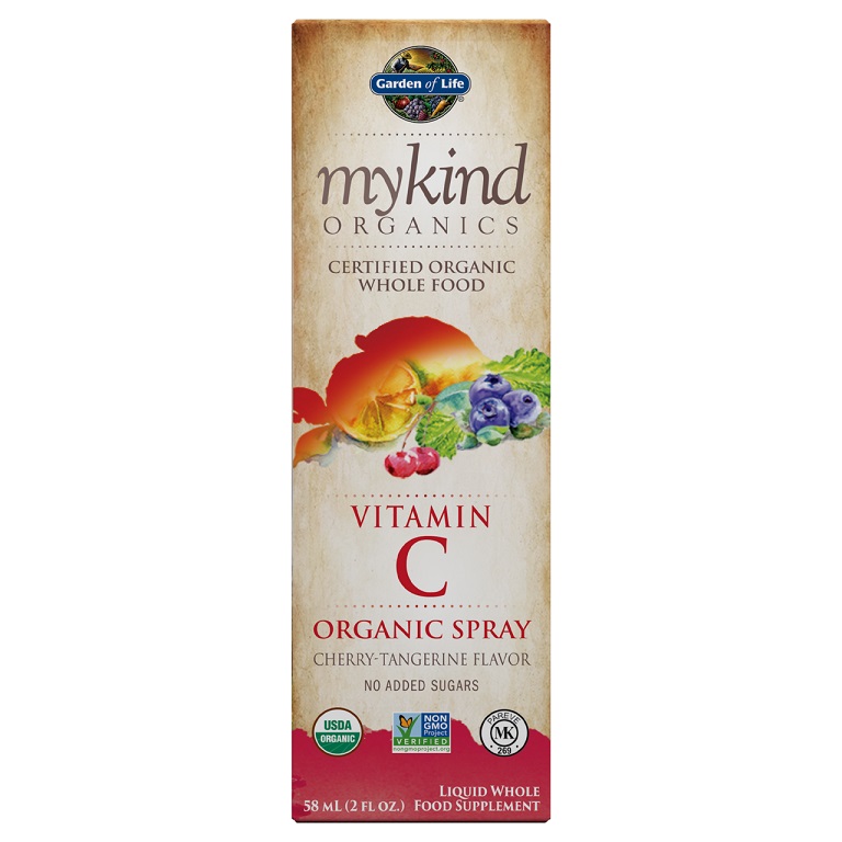 Garden Of Life - Mykind Vitamin C Spray, Körsbär-Mandarin, 58 Ml
