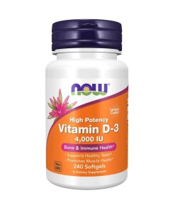 NOW FOODS Vitamin D3 4000 IU (240 sgels)