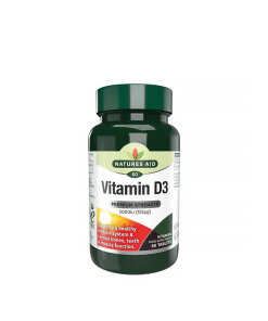 Natures Aid Vitamin D3 5000IU High Strength (60 Tablets)