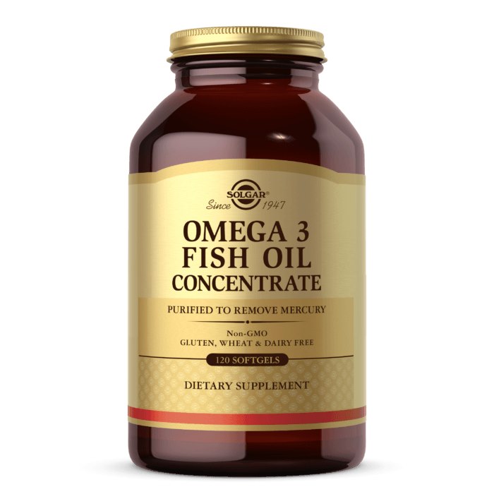 SOLGAR Omega 3 - Fish Oil Concentrate (120 caps)