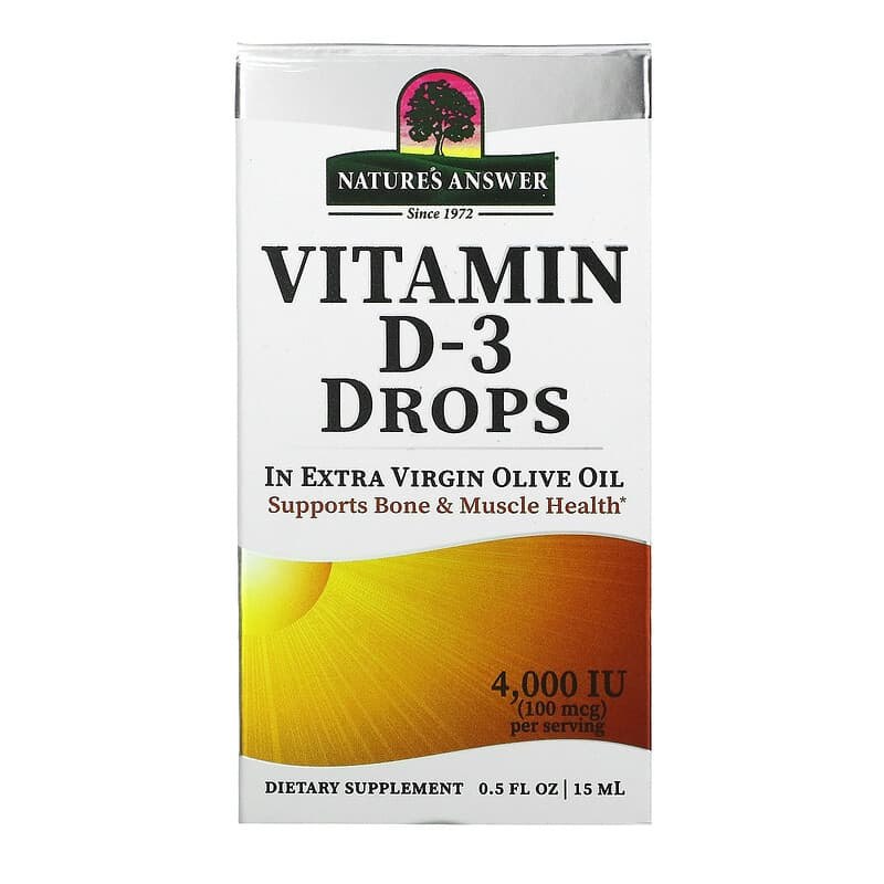 Nature's Answer - Vitamin D-3 Droppar 4000 Iu, 15 Ml