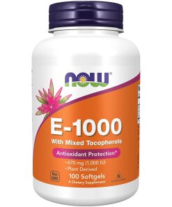 Vitamin E-1000 - Natural (Mixed Tocopherols) - 100 softgels