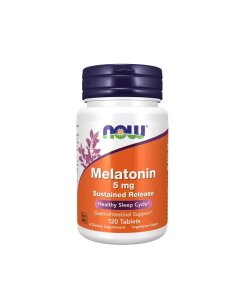 NOW - Melatonin med långsam frisättning 5 mg