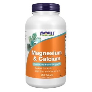 NOW Foods - Magnesium & Calcium with Zinc and Vitamin D3 - 250 tablets