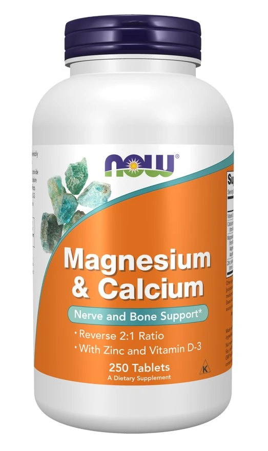 NOW Foods - Magnesium & Calcium with Zinc and Vitamin D3 - 250 tablets