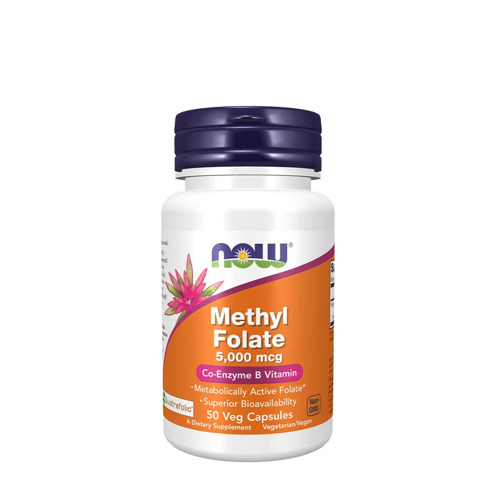 NOW - NOW Methyl Folate 5000 mcg (50 Veg Capsules)