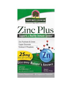 Nature's Answer - Zinc Plus - 60 vcaps