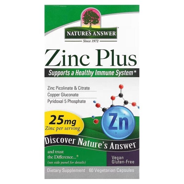 Nature's Answer - Zinc Plus - 60 vcaps