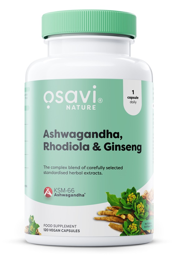 Osavi - Ashwagandha + Rhodiola & Ginseng - 120 vegan caps